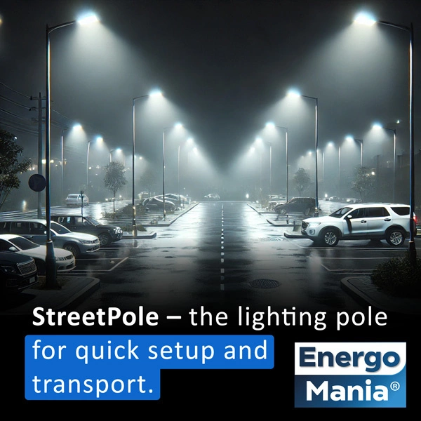 Split lighting poles StreetPole ECO/PRO/MAX from EnergoMania