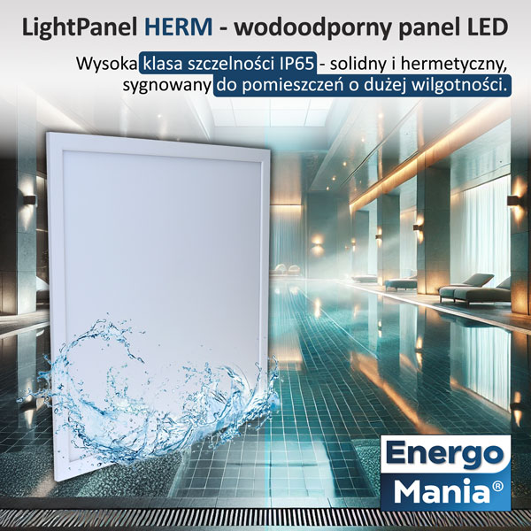 LightPanel HERM - wodoodporny panel LED 60x60