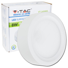 Okrągły plafon LED 8W Ø110 mm BIAŁY VT-1408RD