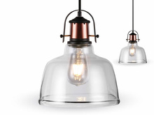 Lampa wisząca LOFT INDUSTRIAL Ø220 mm VT-7220 TRANSPARENT