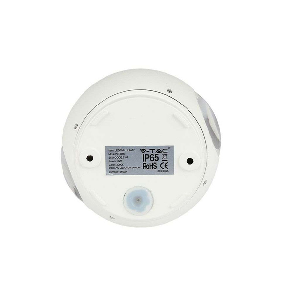 Kula elewacyjna LED 6W 660lm VT-836 biała