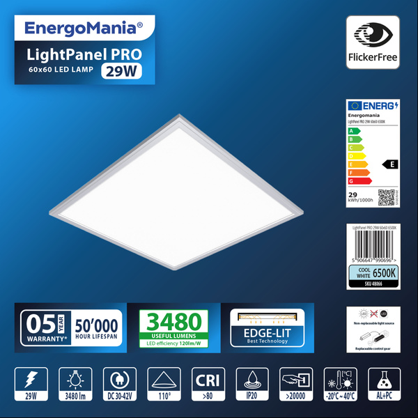 Panel LED LightPanel PRO 29W 3480 lm 60x60®