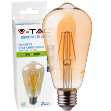 Żarówka LED ST64 RETRO 8W FILAMENT AMBER 2200K VT-1968