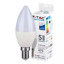 Żarówka świecznikowa LED E14 C37 SAMSUNG 5,5W 470 lm VT-226