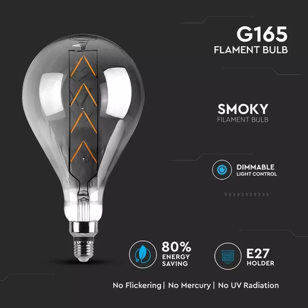 Dekoracyjna żarówka LED 8W E27 240lm FILAMENT VT-2159-S ściemnialna