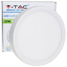 Okrągły plafon LED 22W Ø205 mm BIAŁY VT-1422RD