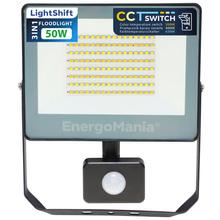 Naświetlacz LED z czujnikiem ruchu LightShift CCT PIR 50W 6750 lm czarny