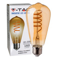 Żarówka LED ST64 4W FILAMENT AMBER SPIRAL 2200K VT-2144